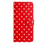 Xiaomi Redmi Note 15 4G / 5G Small Dots Pattern Vegan Leather Red-Θήκη Βιβλίο