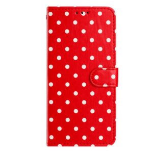 Xiaomi Redmi Note 15 4G / 5G Small Dots Pattern Vegan Leather Red-Θήκη Βιβλίο