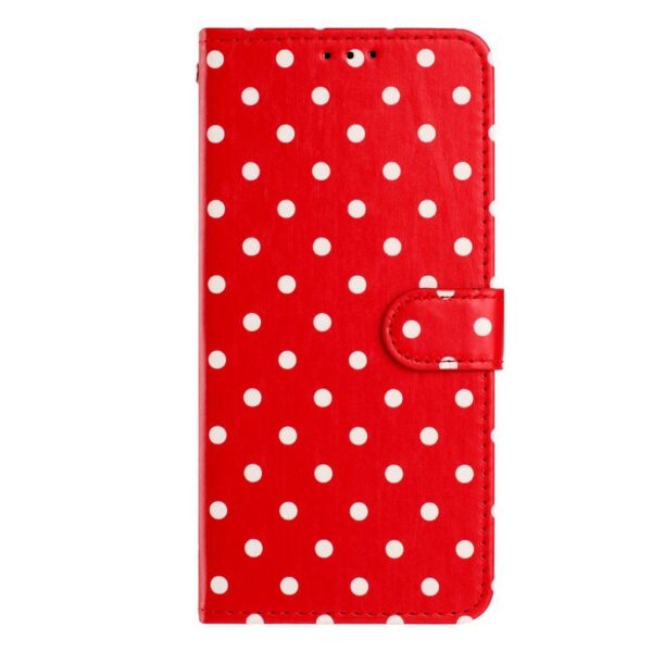 Xiaomi Redmi Note 15 4G / 5G Small Dots Pattern Vegan Leather Red-Θήκη Βιβλίο