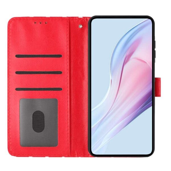 Xiaomi Redmi Note 15 4G / 5G Small Dots Pattern Vegan Leather Red-Θήκη Βιβλίο