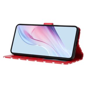 Xiaomi Redmi Note 15 4G / 5G Small Dots Pattern Vegan Leather Red-Θήκη Βιβλίο