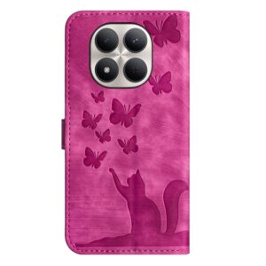 Xiaomi Redmi Note 15 Pro+ 5G Butterfly Cat Embossing Flip Leather Pink-Θήκη Βιβλίο