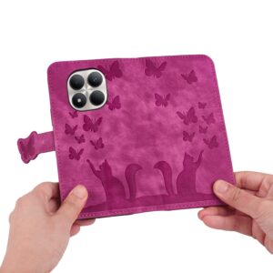 Xiaomi Redmi Note 15 Pro+ 5G Butterfly Cat Embossing Flip Leather Pink-Θήκη Βιβλίο