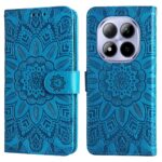 Xiaomi Redmi Note 15 Pro 4G Embossed Sunflower Leather Blue-Θήκη Βιβλίο