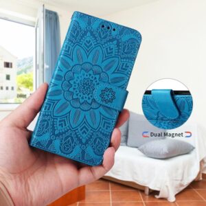 Xiaomi Redmi Note 15 Pro 4G Embossed Sunflower Leather Blue-Θήκη Βιβλίο