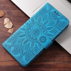 Xiaomi Redmi Note 15 Pro 4G Embossed Sunflower Leather Blue-Θήκη Βιβλίο