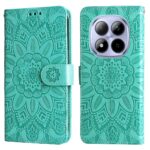 Xiaomi Redmi Note 15 Pro 4G Embossed Sunflower Leather Green-Θήκη Βιβλίο