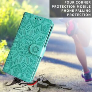 Xiaomi Redmi Note 15 Pro 4G Embossed Sunflower Leather Green-Θήκη Βιβλίο