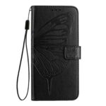 Xiaomi Redmi Note 15 4G / 5G Embossed Butterfly Leather Black-Θήκη Βιβλίο