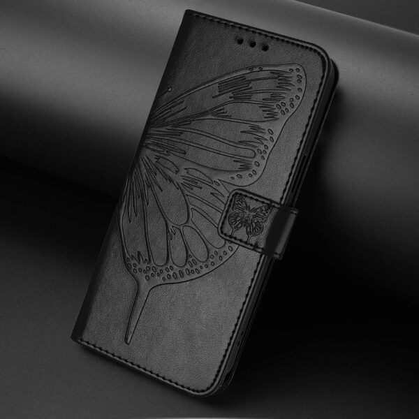 Xiaomi Redmi Note 15 4G / 5G Embossed Butterfly Leather Black-Θήκη Βιβλίο