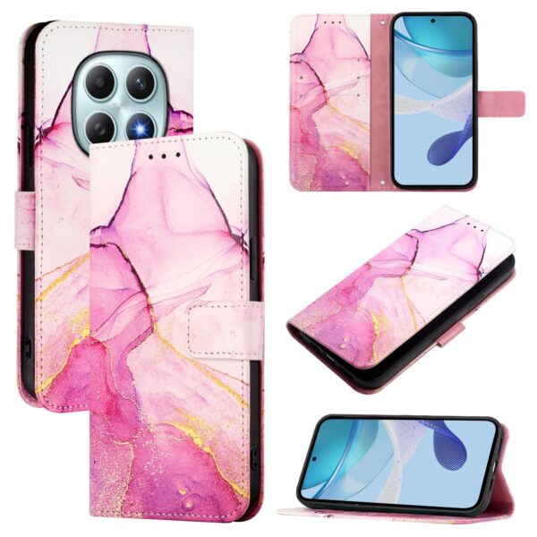 Xiaomi Redmi Note 15 4G / 5G PT003 Marble Pattern Flip Leather Pink Purple Gold-Θήκη Βιβλίο