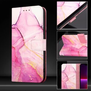 Xiaomi Redmi Note 15 4G / 5G PT003 Marble Pattern Flip Leather Pink Purple Gold-Θήκη Βιβλίο