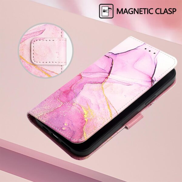 Xiaomi Redmi Note 15 4G / 5G PT003 Marble Pattern Flip Leather Pink Purple Gold-Θήκη Βιβλίο