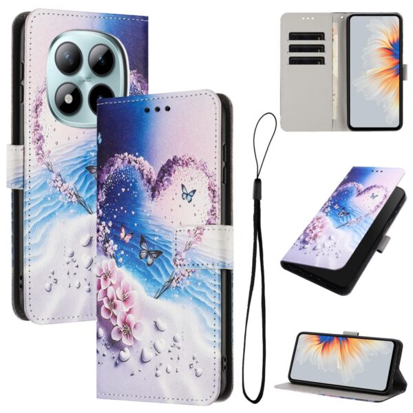 Xiaomi Redmi Note 15 Pro+ 5G Color Pattern Leather Love Butterfly Drawing-Θήκη Βιβλίο