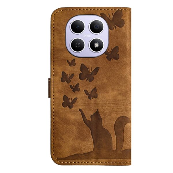 Xiaomi Redmi Note 15 4G / 5G Butterfly Cat Embossing Flip Leather Brown-Θήκη Βιβλίο