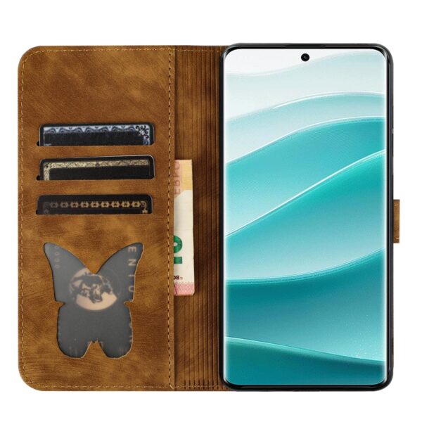 Xiaomi Redmi Note 15 4G / 5G Butterfly Cat Embossing Flip Leather Brown-Θήκη Βιβλίο