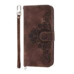 Xiaomi Redmi Note 15 Pro 4G Skin Feel Flowers Embossed Wallet Leather Brown-Θήκη Βιβλίο
