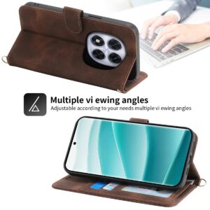 Xiaomi Redmi Note 15 Pro 4G Skin Feel Flowers Embossed Wallet Leather Brown-Θήκη Βιβλίο