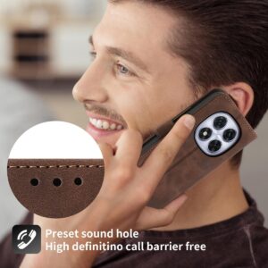 Xiaomi Redmi Note 15 Pro 4G Skin Feel Flowers Embossed Wallet Leather Brown-Θήκη Βιβλίο