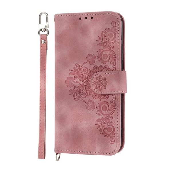 Xiaomi Redmi Note 15 Pro 4G Skin Feel Flowers Embossed Wallet Leather Pink-Θήκη Βιβλίο