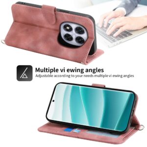 Xiaomi Redmi Note 15 Pro 4G Skin Feel Flowers Embossed Wallet Leather Pink-Θήκη Βιβλίο