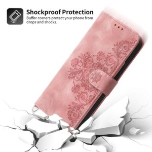 Xiaomi Redmi Note 15 Pro 4G Skin Feel Flowers Embossed Wallet Leather Pink-Θήκη Βιβλίο