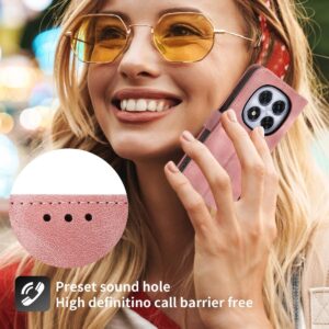 Xiaomi Redmi Note 15 Pro 4G Skin Feel Flowers Embossed Wallet Leather Pink-Θήκη Βιβλίο