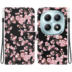 Xiaomi Redmi Note 15 4G / 5G / Poco M8 5G Crystal Texture Colored Leather Plum Bossom Drawing-Θήκη Βιβλίο