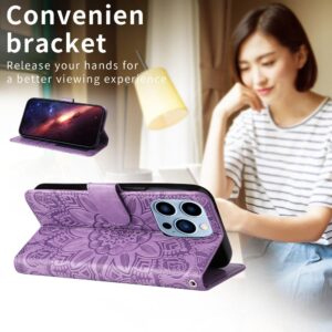 Xiaomi Redmi Note 15 Pro 4G Embossed Sunflower Leather Purple-Θήκη Βιβλίο