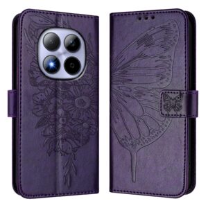 Xiaomi Redmi Note 15 Pro 5G Embossed Butterfly Leather Dark Purple-Θήκη Βιβλίο