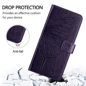 Xiaomi Redmi Note 15 Pro 5G Embossed Butterfly Leather Dark Purple-Θήκη Βιβλίο