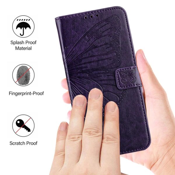 Xiaomi Redmi Note 15 Pro 5G Embossed Butterfly Leather Dark Purple-Θήκη Βιβλίο