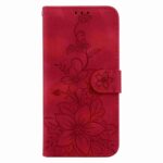 Xiaomi Redmi Note 15 4G / 5G/Poco M8 5G Lily Embossed Leather Red-Θήκη Βιβλίο