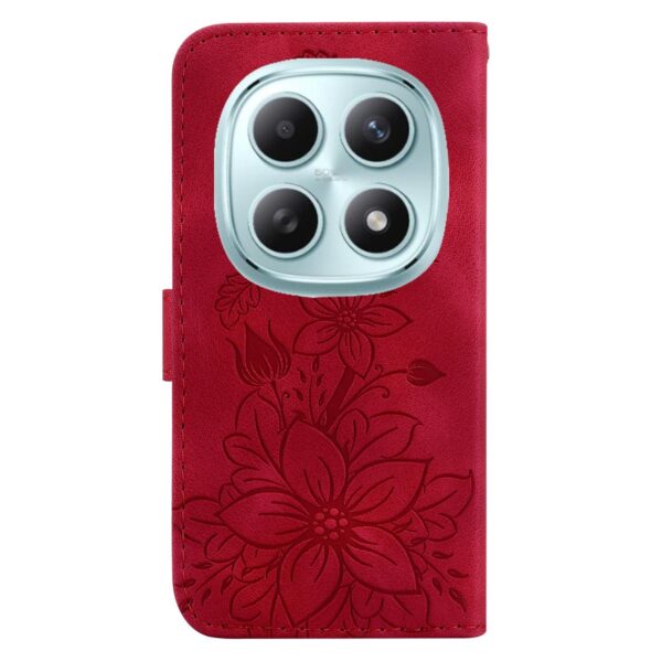 Xiaomi Redmi Note 15 4G / 5G/Poco M8 5G Lily Embossed Leather Red-Θήκη Βιβλίο