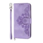 Xiaomi Redmi Note 15 Pro 4G Skin Feel Flowers Embossed Wallet Leather Purple-Θήκη Βιβλίο