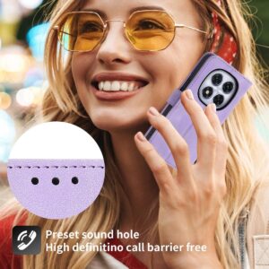 Xiaomi Redmi Note 15 Pro 4G Skin Feel Flowers Embossed Wallet Leather Purple-Θήκη Βιβλίο