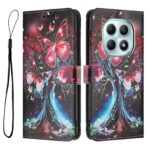 Xiaomi Redmi Note 15 5G / 4G Color Pattern Leather Butterfly Tree Drawing-Θήκη Βιβλίο