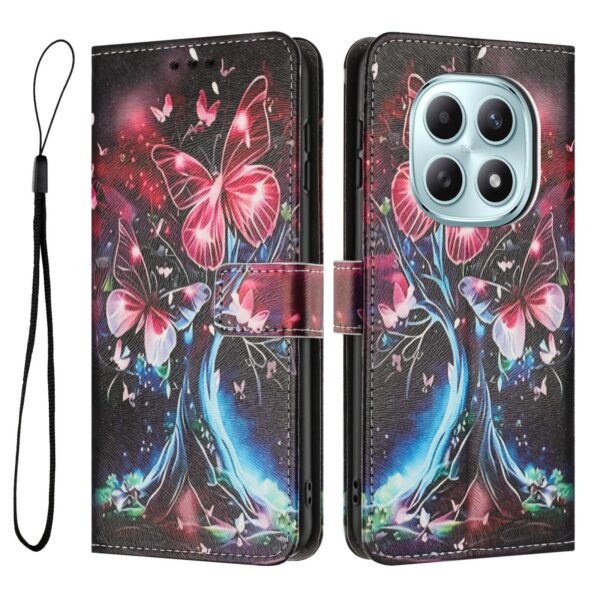 Xiaomi Redmi Note 15 5G / 4G Color Pattern Leather Butterfly Tree Drawing-Θήκη Βιβλίο