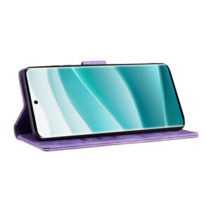 Xiaomi Redmi Note 15 4G / 5G Pen Heart Cat Embossed Leather Purple-Θήκη Βιβλίο