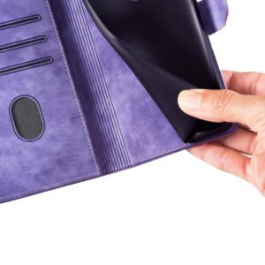 Xiaomi Redmi Note 15 4G / 5G Pen Heart Cat Embossed Leather Purple-Θήκη Βιβλίο