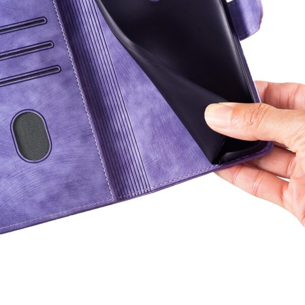 Xiaomi Redmi Note 15 4G / 5G Pen Heart Cat Embossed Leather Purple-Θήκη Βιβλίο