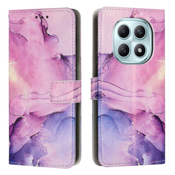 Xiaomi Redmi Note 15 5G / 4G Painted Marble Pattern Leather Purple-Θήκη Βιβλίο