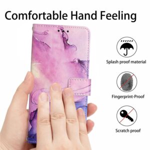 Xiaomi Redmi Note 15 5G / 4G Painted Marble Pattern Leather Purple-Θήκη Βιβλίο