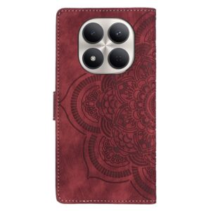 Xiaomi Redmi Note 15 Pro+ 5G Mandala Embossed Retro Frosted Leather Red-Θήκη Βιβλίο