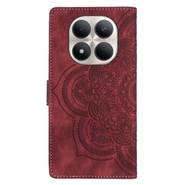 Xiaomi Redmi Note 15 Pro+ 5G Mandala Embossed Retro Frosted Leather Red-Θήκη Βιβλίο
