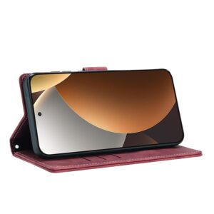 Xiaomi Redmi Note 15 Pro+ 5G Mandala Embossed Retro Frosted Leather Red-Θήκη Βιβλίο