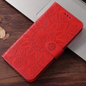 Xiaomi Redmi Note 15 Pro 4G Embossed Sunflower Leather Red-Θήκη Βιβλίο