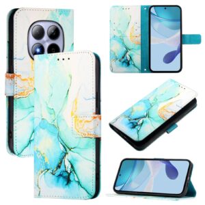 Xiaomi Redmi Note 15 Pro 5G PT003 Marble Pattern Flip Leather Green-Θήκη Βιβλίο