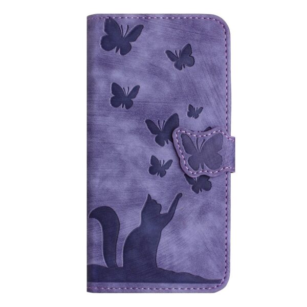Xiaomi Redmi Note 15 Pro+ 5G Butterfly Cat Embossing Flip Leather Purple-Θήκη Βιβλίο