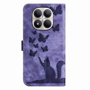 Xiaomi Redmi Note 15 Pro+ 5G Butterfly Cat Embossing Flip Leather Purple-Θήκη Βιβλίο
